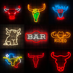 Cowboy Neon sign Rodeo Neon Signs for Wall DecorWestern Bar Rodeo LED Signs for Party  Man Cave Bar Beer Club Pub Bistro Decor