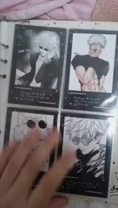 6Pcs/Pack Anime Black White style Jujutsu Kaisen Satoru Gojo InumakiToge Geto Suguru Fushiguro Megumi Okkotsu Yuta Merch Fans Collection Character Card Birthday Gift