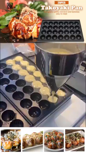 28 hole takoyaki machine non-stick Teflon pot takoyaki plate thickened non-stick pan