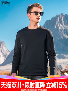 เสื้อยืดแขนยาวผ้าฝ้ายเนื้อยาวคุณภาพพรีเมี่ยม Enjeolon สำหรับผู้ชาย ฤดูใบไม้ร่วง/ฤดูหนาว ทรงพอดีตัว ระบายอากาศได้ดี นุ่มสบาย