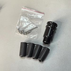 Bộ Chuyển Đổi Núm Điều Chỉnh Số Xe Hơi Bằng Hợp Kim Nhôm Đen Dành Cho Cần Số Không Ren M18x1.5 Tương Thích Với 8mm 10mm 11mm 12mm