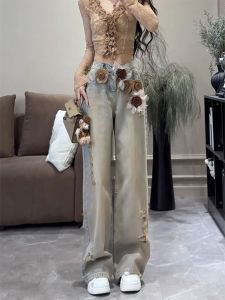 Quần Jeans Denim Ống Rộng Dáng Rộng Cạp Cao Cho Nữ Quần Dài Đến Sàn Kiểu Dáng Rộng Thời Trang Mùa Hè 2025 Quần Jeans Denim