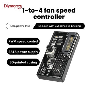 diymore | 60W High Power Hub Controller For PC Four/Six Wire Fans PWM Speed Control Fan Speed Regulator