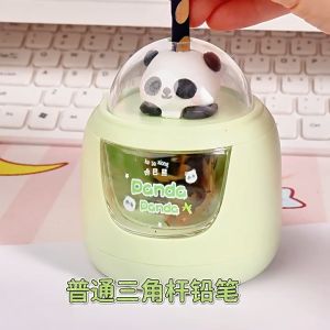 เครื่องกบเหลาดินสอไฟฟ้า กบเหลาดินสออัตโนมัติ กล่องใส 3 วินาทีให้เสร็จ พร้อมหัวตุ๊กตาสุดน่ารัก