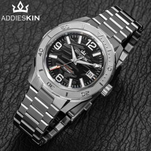 AddiesKin Mechanical Watch Miyota 9015 Sapphire Crystal BGW9 Luminous Stainless Steel Waterproof 100m Men Automatic Watches K007