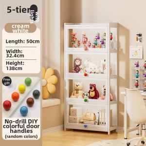 ZHUSHANXIA | Multi-layer Transparent Acrylic Illuminated Dustproof Toy Display Cabinet