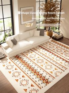 QINGGENGNONG | Modern Minimalist Vintage Persian Style Waterproof Easy-clean Carpet
