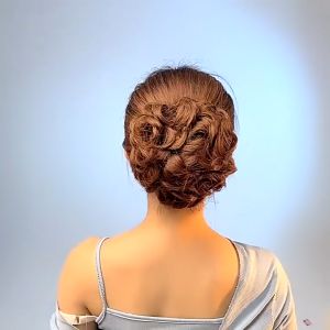 karet ulir ikat rambut cepol praktis rambut sintetis