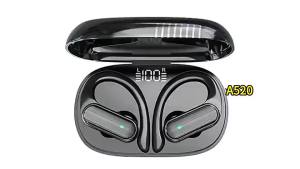 A520 TWS wireless Bluetooth earphone 5.3 Wireless HD call HiFi stereo bunyi sukan bone conduction headphone dengan mic pigflly