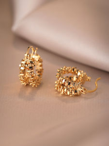 YICAN | Stylish Dual Layer Tiny Silver Earrings
