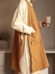 Water-Resistant Long Apron Household Kitchen Coffee Shop Artistic Simple Workwear Non-Disposable PVC One Size Fits All