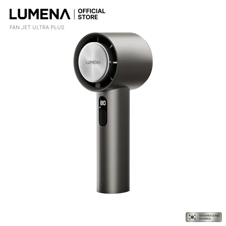[LUMENA] FAN JET ULTRA PLUS Portable Mini Fan | Built-in Ice Cooling Pad | 10-Speed Strong Turbo Wind | Samsung Rechargeable Battery