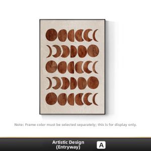 Modern Minimalist Nordik Orange Wall Art