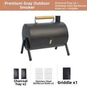ZHUOLESHI | Portable Double-Sided Smokeless Charcoal Grill