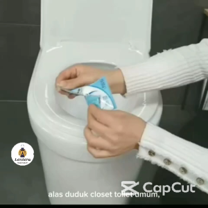 Toilet Seat Cover Alas Duduk Closet Disposable Plastik Tatakan Dudukan WC Kloset Praktis Untuk Travelling