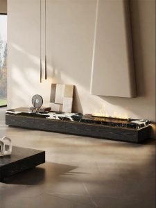 Modern Minimalist Wall Fireplace TV Cabinet