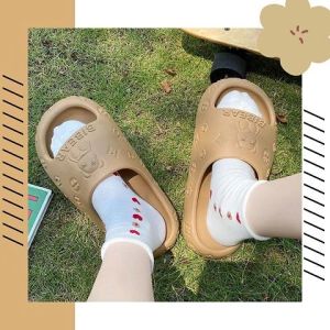 LKShoes รองเท้าแตะแบบสวมลายหมี งานดีงานคุณภาพ สวยน่ารักใส่สบาย ทนทาน งานดีที่สุดเลยจ้า