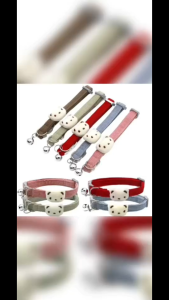 ปลอกคอสัตว์เลี้ยง ผ้าลูกฟูก ประดับตุ๊กตาหมี ปลอกคอแมว ปลอกคอสุนัข มีกระดิ่ง