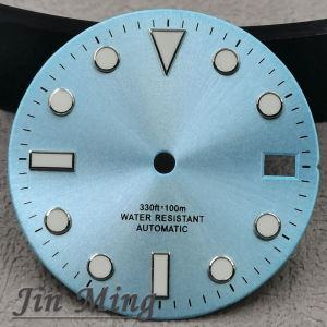 High Quality 28.5mm Silver Gold Black Pink Date Window Blue Green Luminous Aseptic Dial Fit NH35 /NH36/4R/7S Automatic Movement