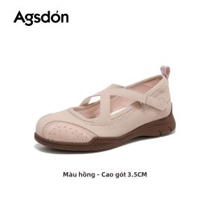 Agsdon | Giày Thể Thao Mùa Thu Mary Janes Đế Dày và Khóa Dán