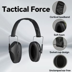 Noise Reduction Earmuff Tactical Force Earmuff Hearing Protection Sports Shooting Training Outdoor ActivitiesFoldable Shooting Earmuffs