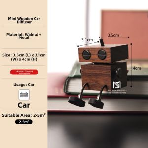 Aromatic Diffuser for Car Interior Decor Walnut Wood