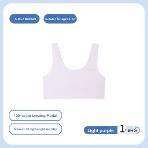 MiiOW | Cat Girl Girls Underwear Developmental Stage Primary School Students Thin Bra Anti-Bulge Childrens Vest Adolescent Girls
