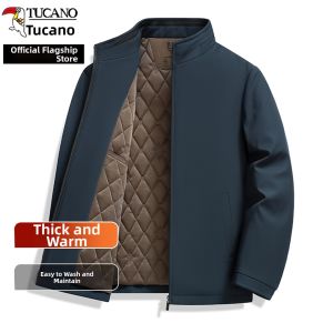 TUCANO | Middle-aged Warm Stand Collar Short Jacket Casual Business Coat