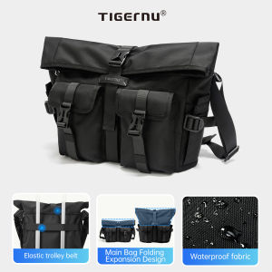 Tigernu Fashion Messenger Bags Male Shoulder Bags 13.3inch Laptop Bag Outdoor Crossbody Bags For Men Cycling Bags Boys Messenger