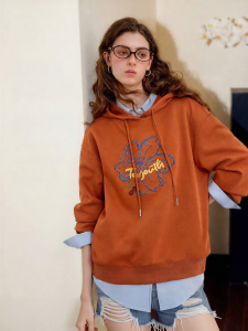 Toyouth | Áo Hoodie Thun Dây Kéo Thể Thao Có Thêu Hoa