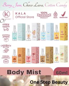 ORIGINAL PARFUM BODY MIST TRAVEL SIZE SPRAY 60 ML / BPOM PARFUME TUBUH READY KALA Scent x geamoore x holigrels BISA COD