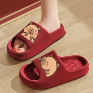2025 New Year Red Wedding Slippers Couple Home Bath Anti-slip Soft Bottom Men Women Casual EVA Couples Slippers Summer Home