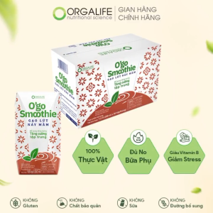 OGO SMOOTHIE GAO LỨT NẢY MẦM - Sinh Tố Siêu Tiện Lợi  Giảm Stress Tăng Tập Trung Combo 9 Hộp/200ML