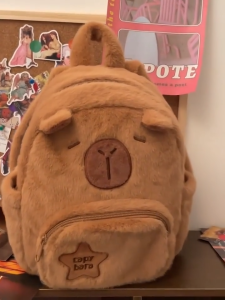 Capybara Backpack Plush School Cute Girls Shoulder Kawaii Cartoon Schoolbag Handbag Beg Sandang