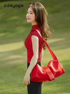 Pilates Yoga Vest Top Womens Sport Fitness Red High Collar Autumn Winter High Aesthetic Value Half High Neck Advanced Feeling