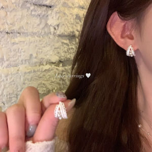 Elegant French Lace Edge Pearl Womens Earrings Luxury Sensation Atmosphere Large Fashion Jewelry Ear Decorations Ear Studs