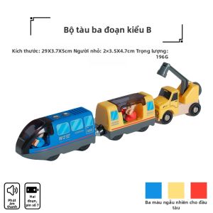 iekool | Bộ Đồ Chơi Tàu Hỏa Giáo Dục Từ Rèn Gỗ Tương Thích
