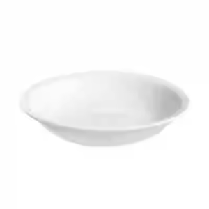 New 2025 White Ceramic Plate Japanese Style Underglaze Color round Deep Dish Home Use Dinner Plate High Aesthetic Value