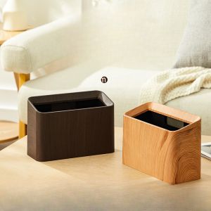 Nordic Square Mini Lidless Desktop Trash Can Coffee Table Living Room Office Study Double-layer Japanese Simple Creative