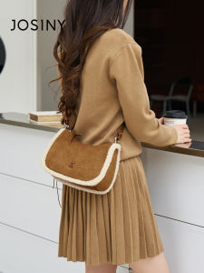 Josiny | Furry Winter Saddle Tote Bag