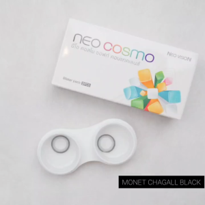 คอนแทคเลนส์ Monet Chagall Black (Neo Cosmo) รายเดือน สีดำ พอดีตา ลาย Minimal ใส่ไปเรียน เนียนเหมือนเลนส์ใส
