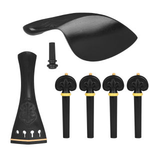 IRIN | CL-130 Violin Fitting Set 4pcs Tuning Pegs with Tailpiece Violin Replacement Fittings Parts for Violin Maintenance Upgrade