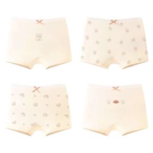 4 Pack Girls Cotton Underwear Class A Flat Seamless Breathable Soft Panties for Baby Toddler Little Big Kids