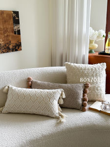 Túi Đựng Gối Đơn Giản Hiện Đại Retro Style Polyester Fiber Square Couch Pillow Home Decor PP Cotton Inner Core Geometric Pattern