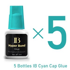 5 Bottles IBeauty Hyper Bond Cyan Cap 5ml 0.5 Sec for Eyelash Extensions Glue Makeup Tools Korea Beauty Health Shop Quick Drying