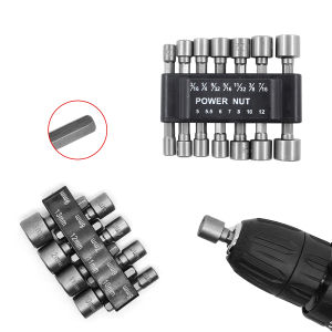 9 ชิ้น/14 ชิ้นด้ามจับหกเหลี่ยมผลกระทบชุดซ็อกเก็ตที่ไม่ใช่แม่เหล็กอิมพีเรียลเมตริกภายในประแจไฟฟ้าหกเหลี่ยม