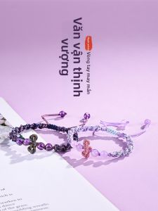 Handmade Purple Crystal Couples Bracelet