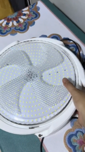 Khazik Solar Ceiling Light 40000W LED White light with remote control and solar panel Zero electricity Bright light Fast charging Long battery life