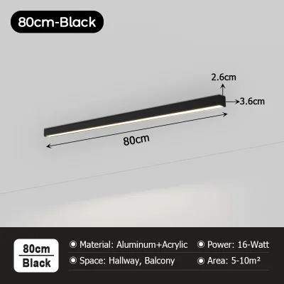 LANTO 100cm Office Long Strip Floor Lamps Living Room Ceiling Lamps Minimalist Hallway Balcony Entrance Corridor And Main Room Lighting