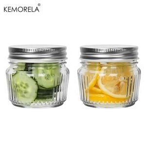 1/2PCS Glass Food Storage Jars - Airtight Kitchen Canisters for Grains Flour Sugar & Coffee BPA-Free Pantry Containers Clear